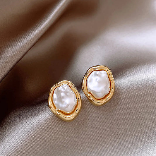 Pendientes Flor de Perla - Simples y Elegantes (Un Par)